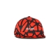 cappellino visiera piatta uomo five panel bosco pattern reversible BLACK/RED