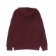 felpa leggera cappuccio uomo classic adicolor trefoil hoodie VICTORY CRIMSON/WHITE