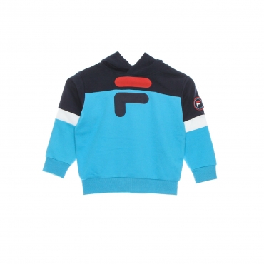 felpa leggera cappuccio bambino daniel hoodie BLACK IRIS/SCUBA BLUE/BRIGHT WHITE