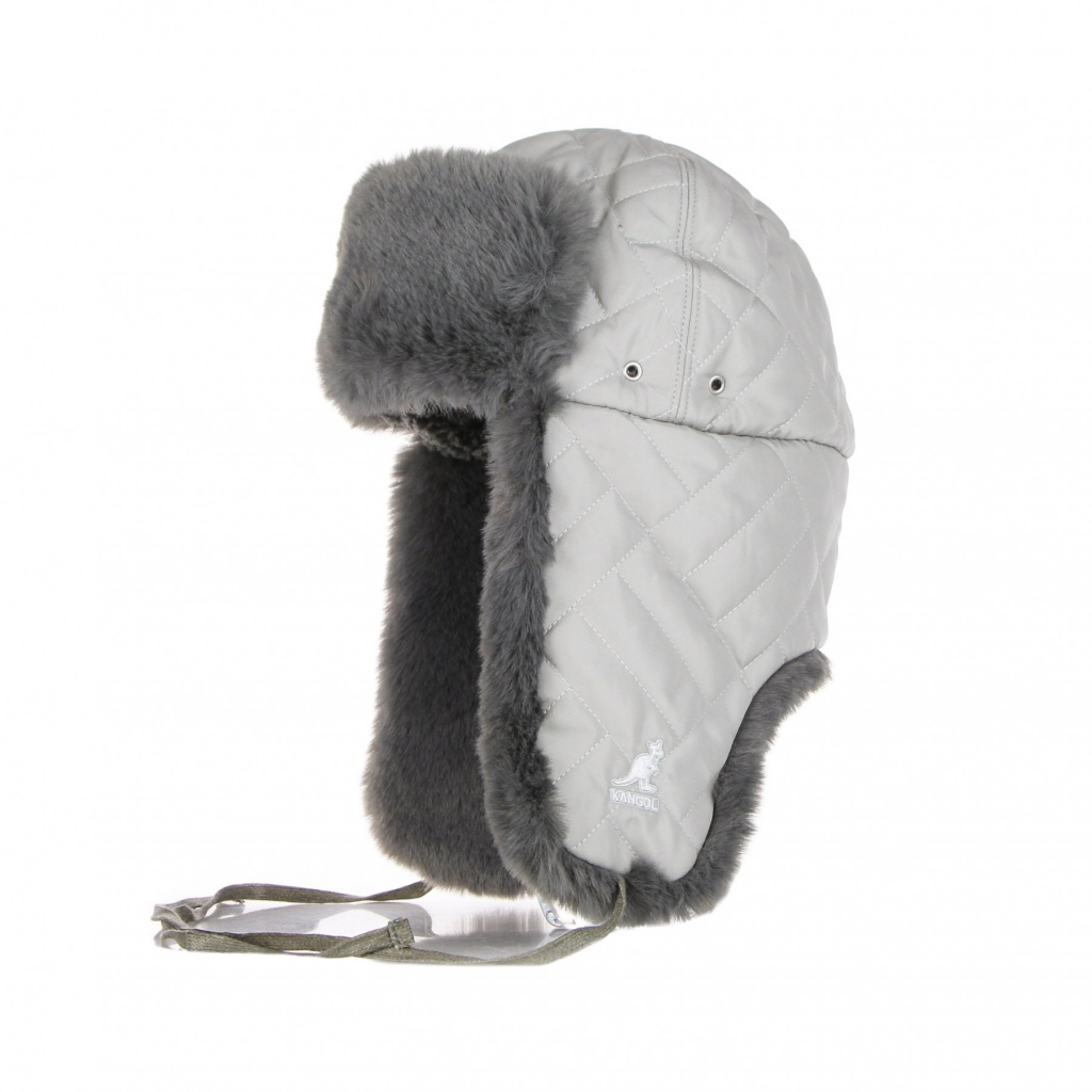 cappello con orecchie uomo quilted trapper LIGHT GREY