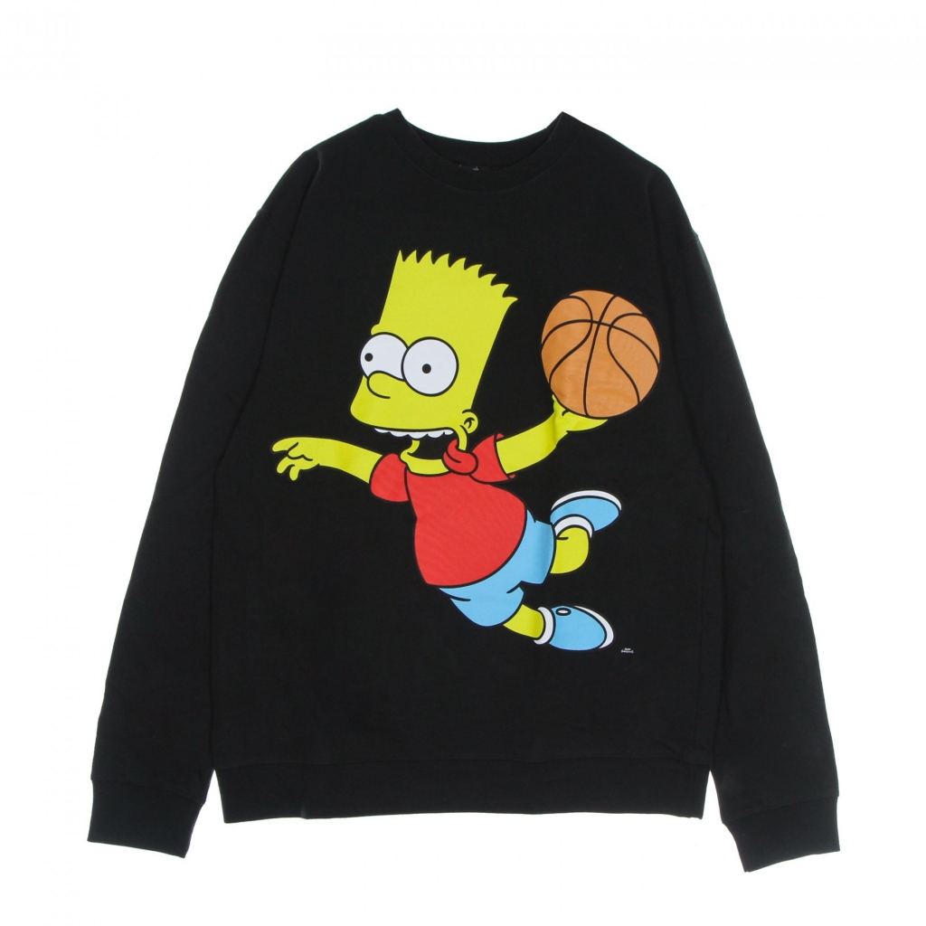 felpa girocollo uomo air bart crewneck sweatshirt x the simpsons BLACK