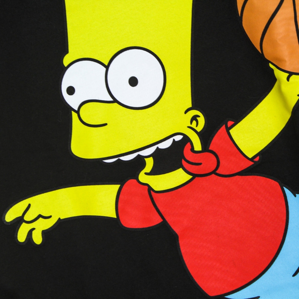 felpa girocollo uomo air bart crewneck sweatshirt x the simpsons BLACK