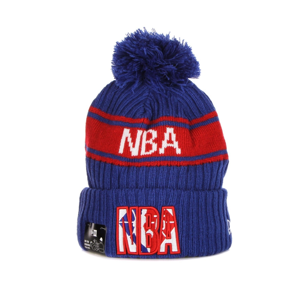 cappello pom pom uomo nba draft knit logo ROYAL/RED