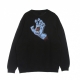 felpa girocollo uomo screaming hand chest crew BLACK