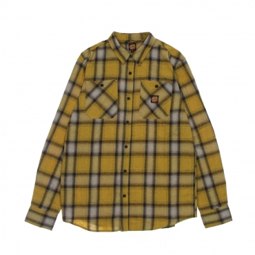 camicia manica lunga uomo apex shirt MUSTARD CHECK