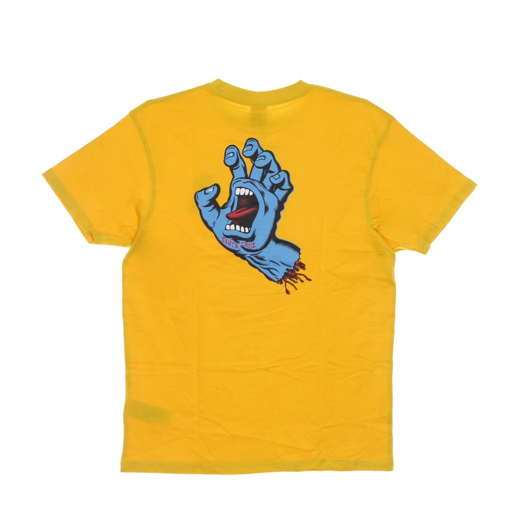 maglietta uomo screaming hand chest tee MUSTARD