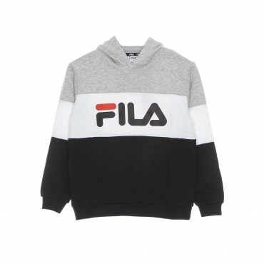 felpa cappuccio ragazzo olena blocked hoodie LIGHT GREY MELANGE/BLACK/BRIGHT WHITE