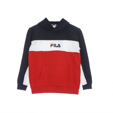 felpa leggera cappuccio ragazzo levi basic blocked hoodie TRUE RED/BLACK IRIS/BRIGHT WHITE