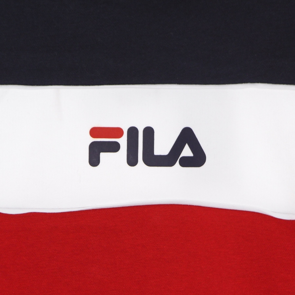 felpa leggera cappuccio ragazzo levi basic blocked hoodie TRUE RED/BLACK IRIS/BRIGHT WHITE