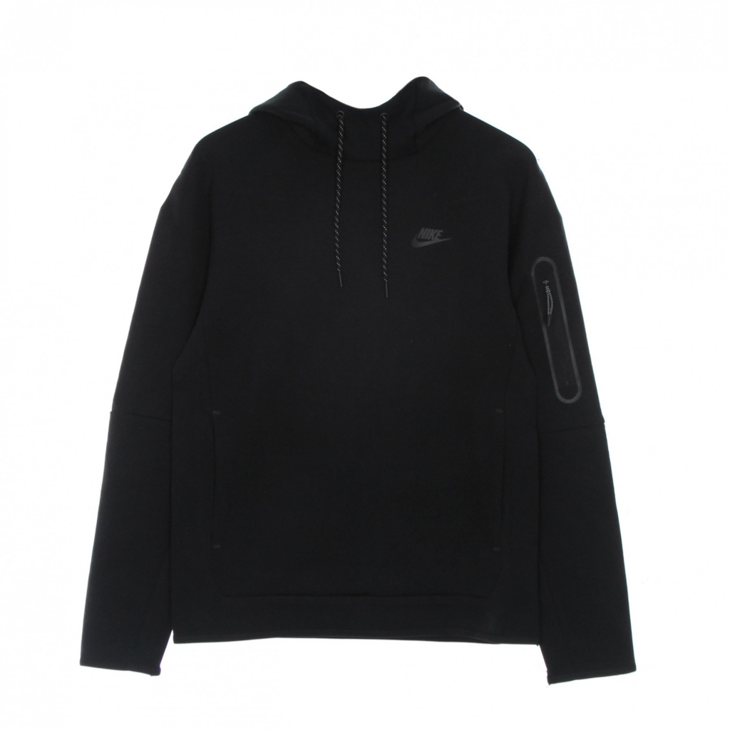 felpa leggera cappuccio uomo tech fleece po hoodie BLACK/BLACK