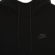 felpa leggera cappuccio uomo tech fleece po hoodie BLACK/BLACK