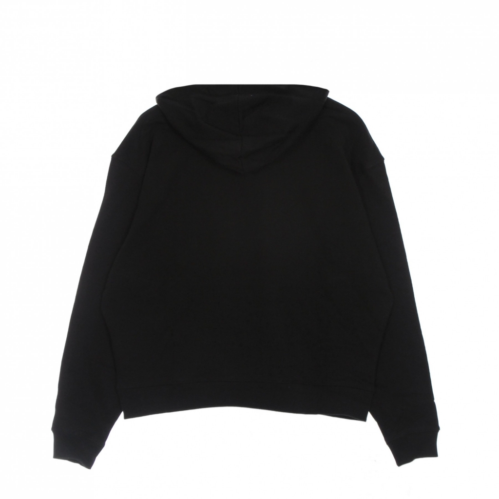 felpa leggera cappuccio uomo classic label hood BLACK