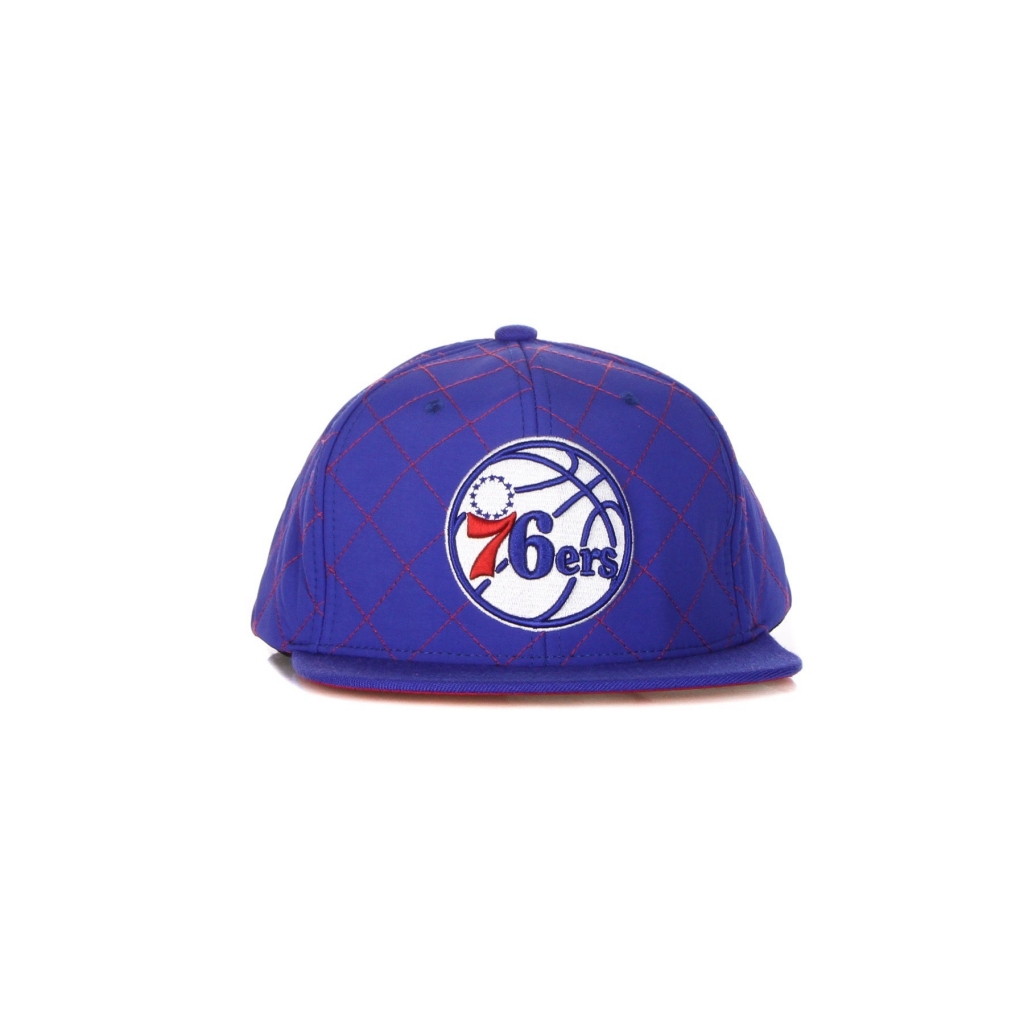 cappellino visiera piatta uomo nba quilted taslan snapback phi76e BLUE