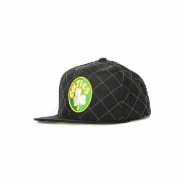 cappellino visiera piatta uomo nba quilted taslan hardwood classics snapback boscel BLACK