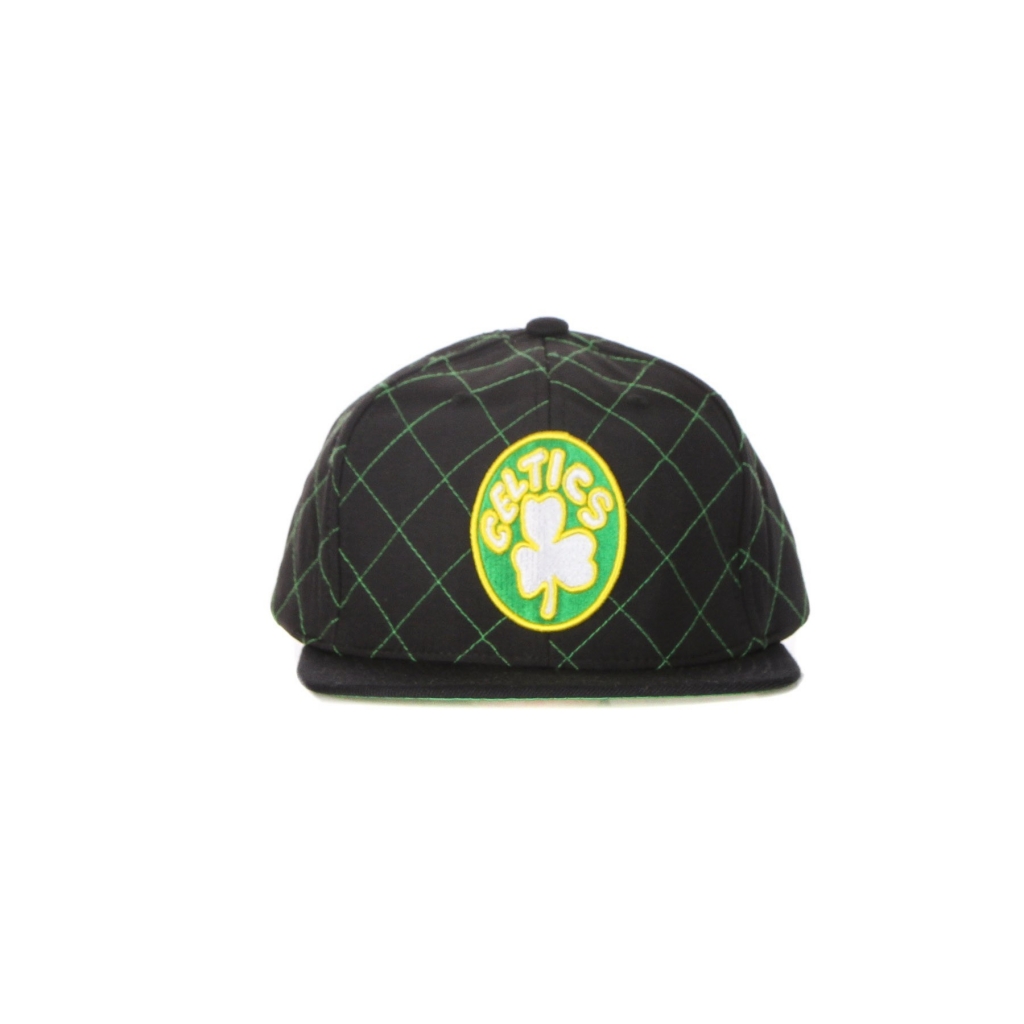 cappellino visiera piatta uomo nba quilted taslan hardwood classics snapback boscel BLACK