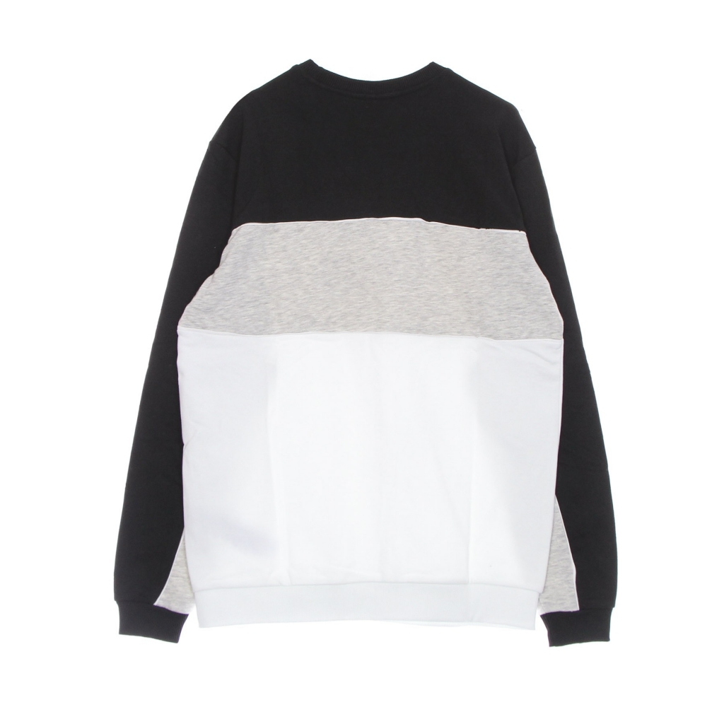 felpa leggera girocollo uomo aqil blocked crew sweat BRIGHT WHITE/BLACK/LIGHT GREY MELANGE BROS