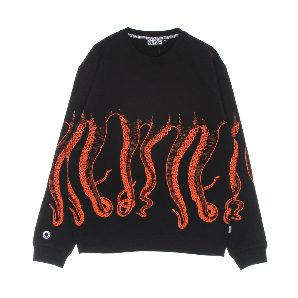 felpa leggera girocollo uomo outline crewneck BLACK