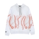 felpa leggera cappuccio uomo outline hoodie WHITE