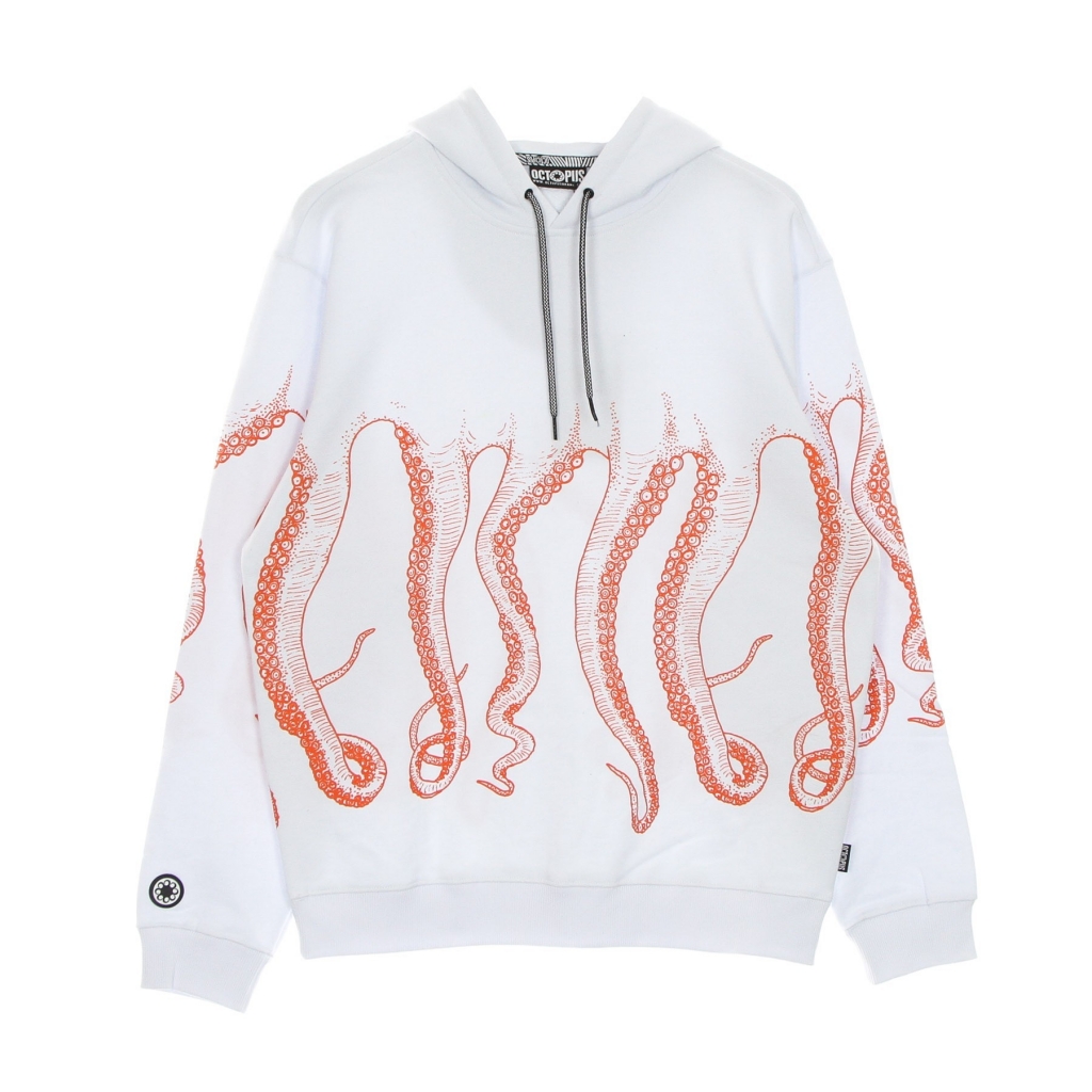 felpa leggera cappuccio uomo outline hoodie WHITE