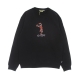 felpa leggera girocollo uomo skeleton crewneck BLACK