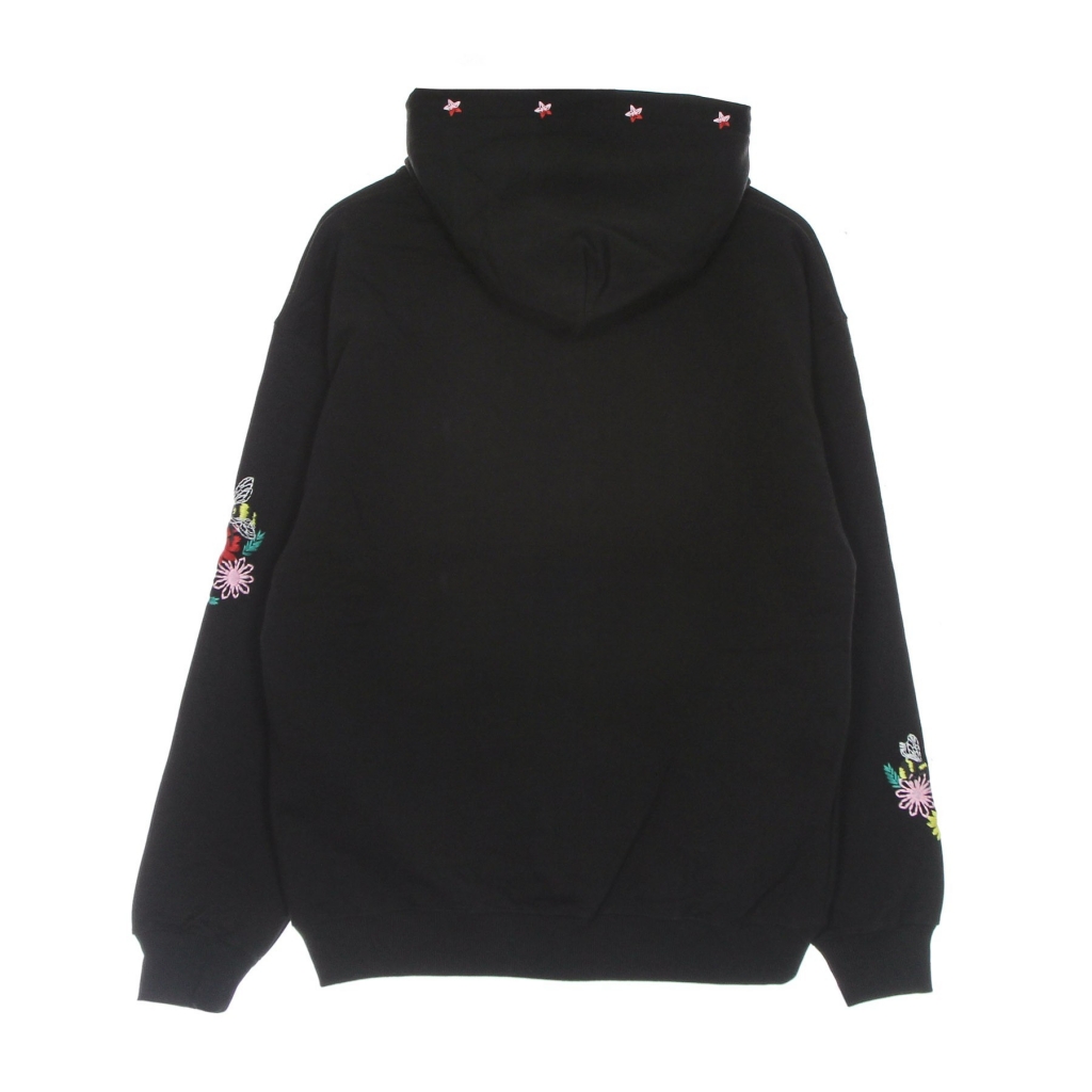 felpa leggera cappuccio uomo bouquet hoodie BLACK