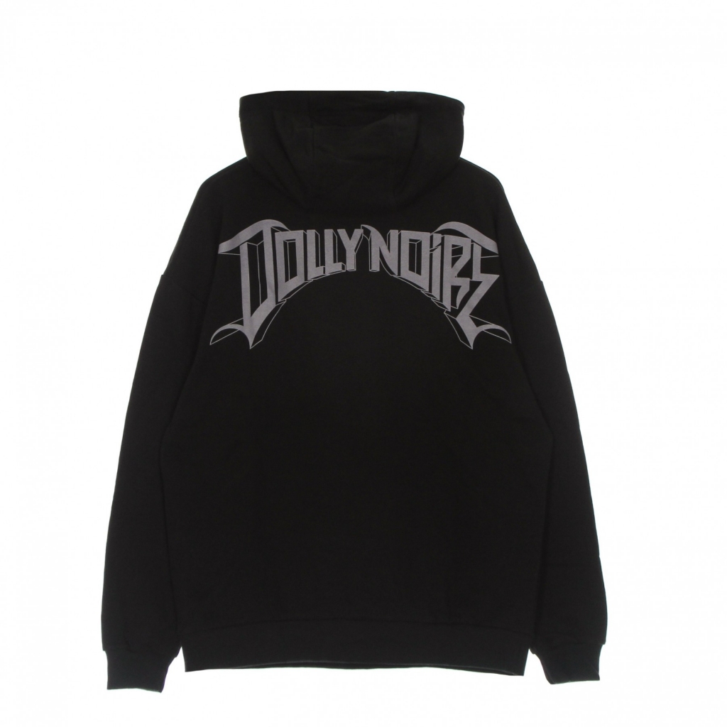 felpa leggera cappuccio uomo lettering 3d hoodie over BLACK