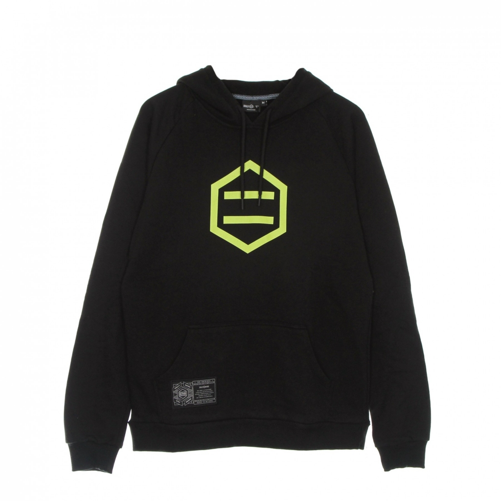 felpa leggera cappuccio uomo logo dlynr hoodie BLACK/YELLOW