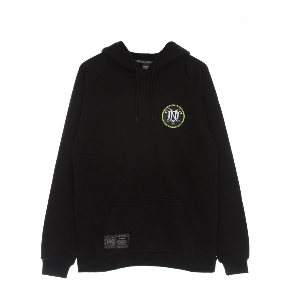 felpa leggera cappuccio uomo monogramma hoodie BLACK