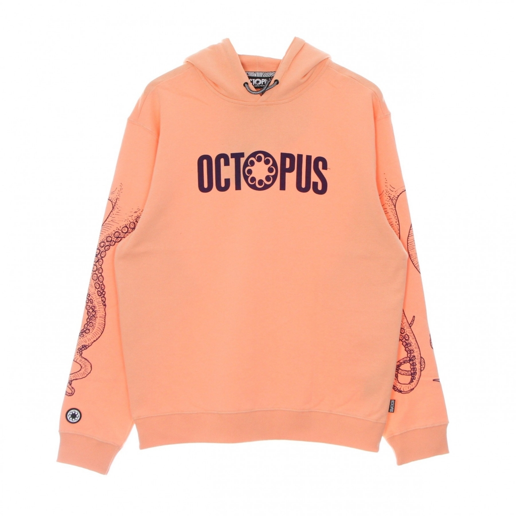 felpa leggera cappuccio uomo outline logo hoodie PEACH