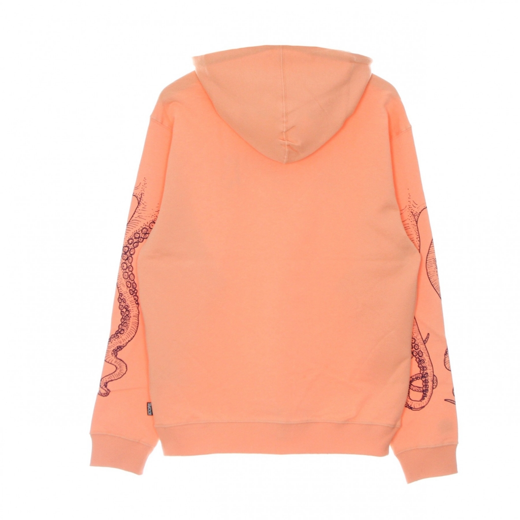 felpa leggera cappuccio uomo outline logo hoodie PEACH