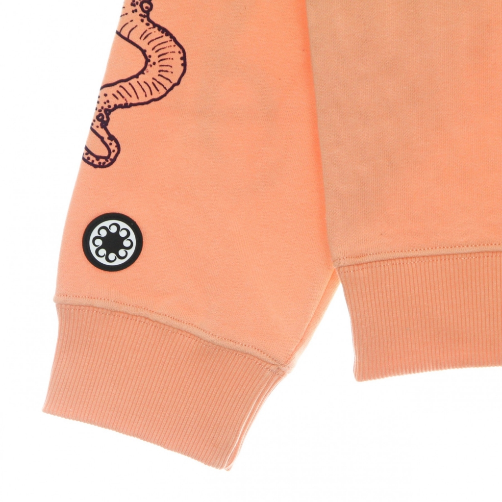 felpa leggera cappuccio uomo outline logo hoodie PEACH