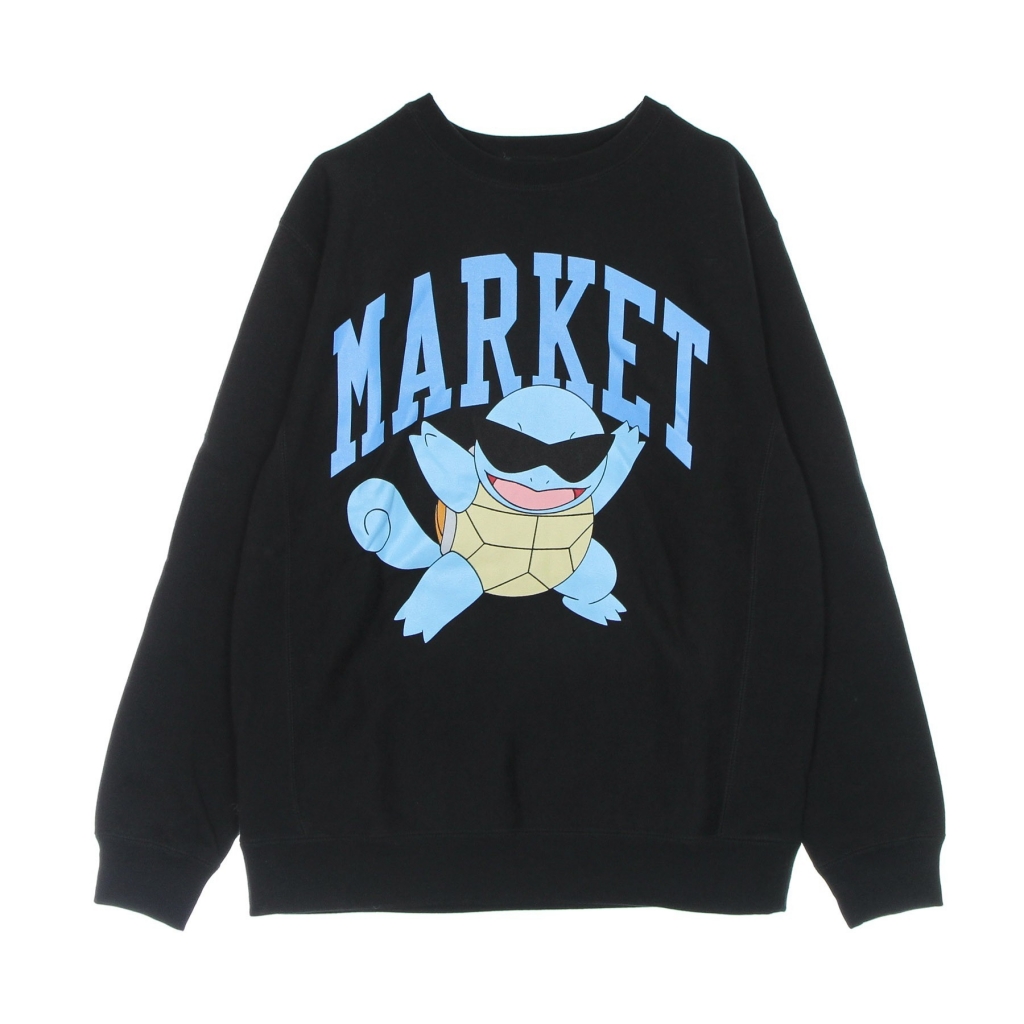 felpa girocollo uomo squirtle arc chillin crewneck sweatshirt x pokemon BLACK