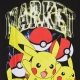 maglietta uomo pikachu electric shock tee x pokemon BLACK