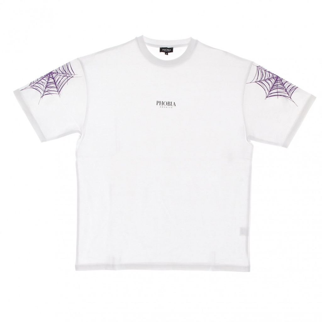 maglietta uomo cobweb print tee WHITE/PURPLE