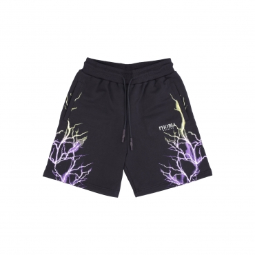 pantalone corto tuta uomo lightning shorts BLACK/PURPLE/YELLOW