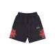 pantalone corto tuta uomo cobweb print shorts BLACK/RED