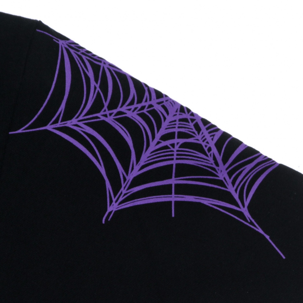 maglietta uomo cobweb print tee BLACK/PURPLE