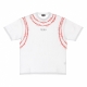 maglietta uomo barbed wire print tee WHITE/RED