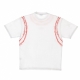 maglietta uomo barbed wire print tee WHITE/RED