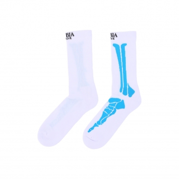 calza media uomo bones print socks WHITE/LIGHTBLUE