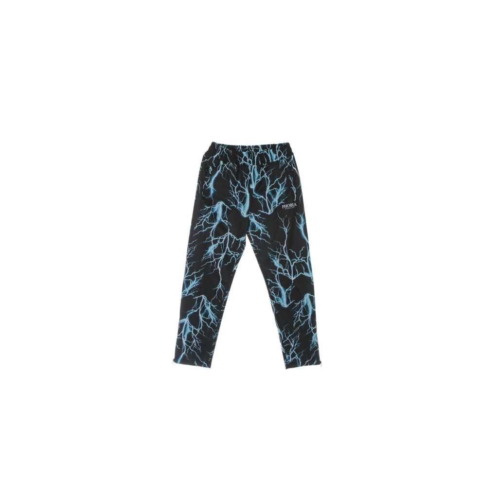 pantalone tuta uomo all over print lightning pants BLACK/LIGHTBLUE