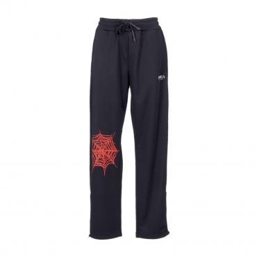 pantalone tuta uomo cobweb print pants BLACK/RED