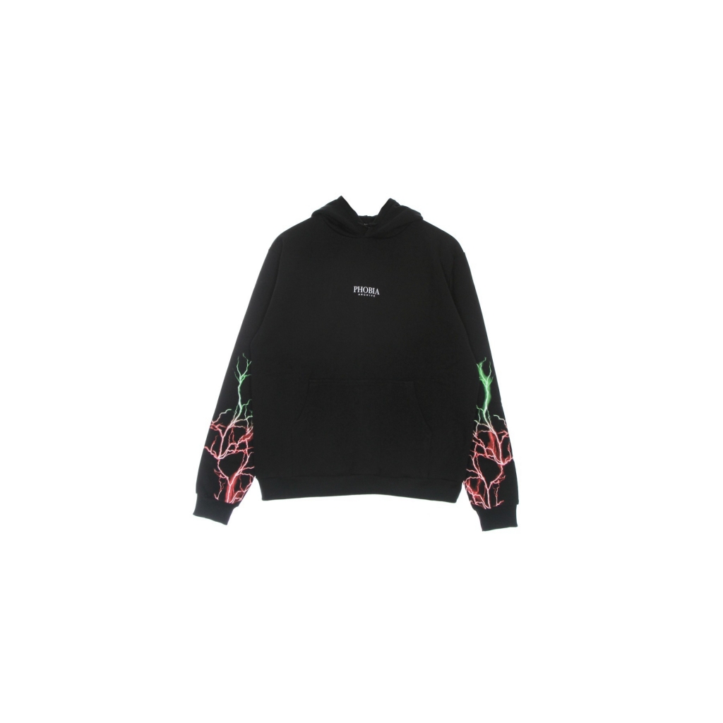 felpa leggera cappuccio uomo lightning hoodie BLACK/RED/GREEN