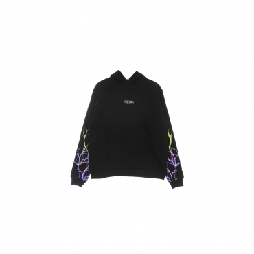 felpa leggera cappuccio uomo lightning hoodie BLACK/PURPLE/YELLOW