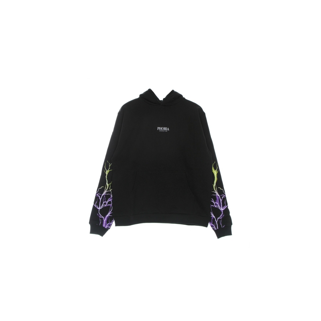 felpa leggera cappuccio uomo lightning hoodie BLACK/PURPLE/YELLOW