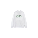 felpa leggera cappuccio uomo logo green hoodie WHITE/GREEN