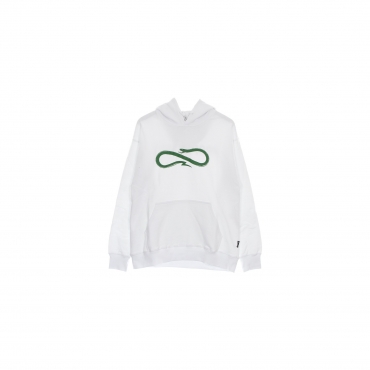 felpa leggera cappuccio uomo logo green hoodie WHITE/GREEN