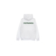 felpa leggera cappuccio uomo logo green hoodie WHITE/GREEN