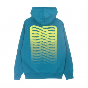 felpa leggera cappuccio uomo ribs yellow hoodie TURQUOISE/YELLOW