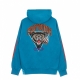 felpa leggera cappuccio uomo grizzly hoodie TURQUOISE